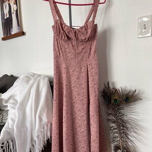 WINDSOR SWEET SPICE CORSET LACE-UP FLORAL MIDI DRESS SIZE SMALL